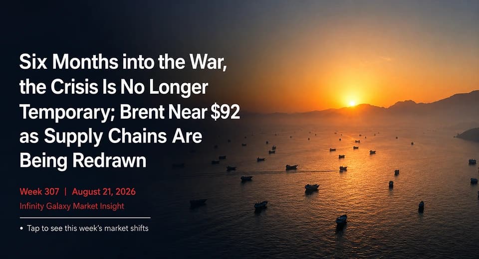 Weekly Bitumen Report: Six Months into the War, the Crisis Is No Longer Temporary; Brent Near $92 as Supply Chains Are Being Redrawn