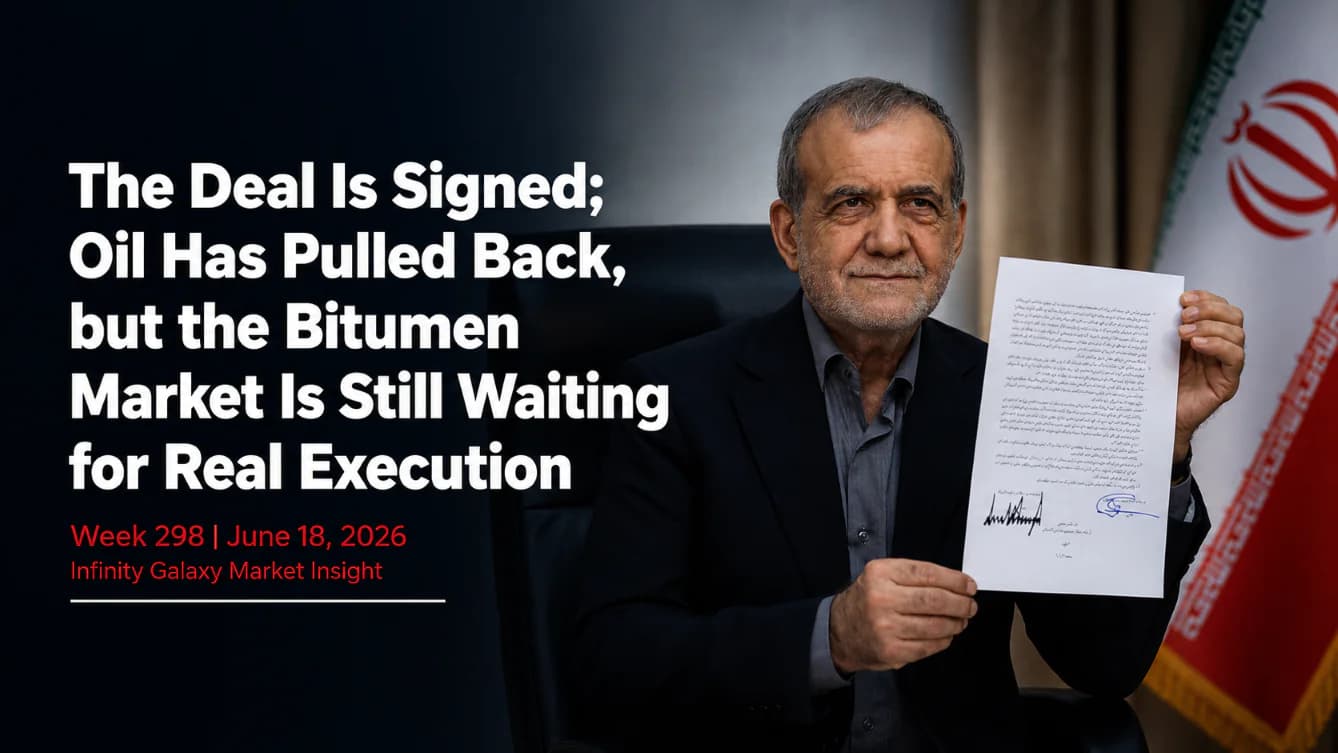Weekly Bitumen Report: The Deal Is Signed; Oil Has Pulled Back, but the Bitumen Market Is Still Waiting for Real Execution