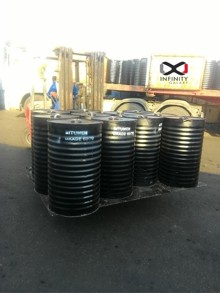The export of Bitumen 60/70 in short steel drums by Infinity Galaxy