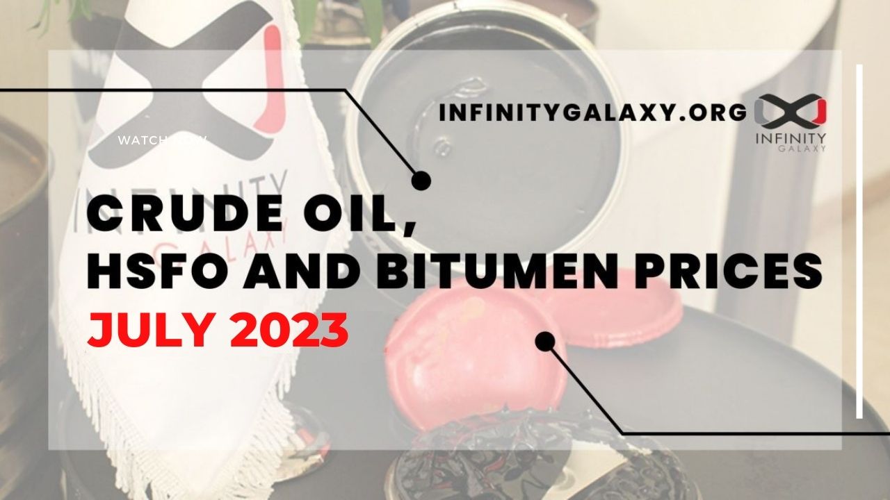 Crude Oil, HSFO and Bitumen Prices June 2023
