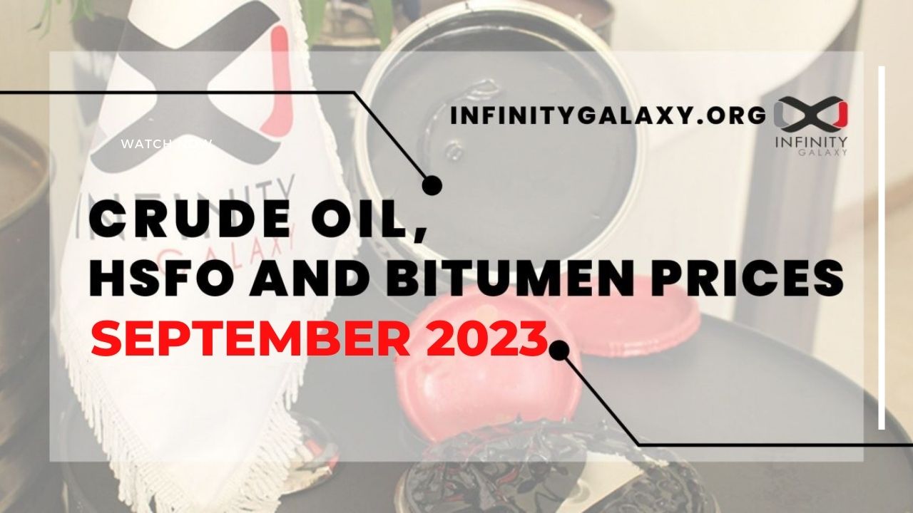 Crude Oil, HSFO and Bitumen Prices September 2023