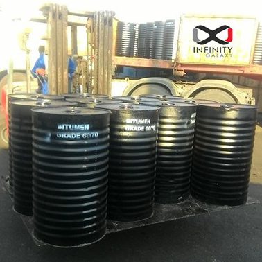 The export of Bitumen 60/70 in short steel drums by Infinity Galaxy