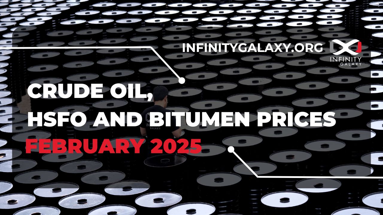 Crude Oil, HSFO and Bitumen Prices February 2025