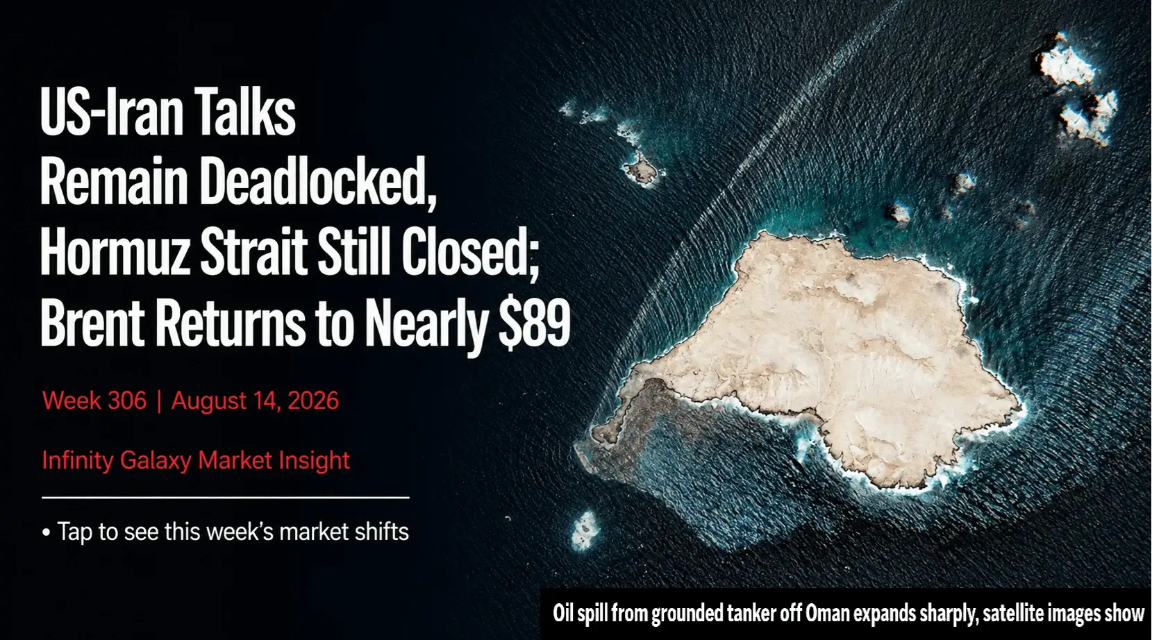Weekly Bitumen Report: US-Iran Talks Remain Deadlocked, Hormuz Strait Still Closed; Brent Returns to Nearly $89